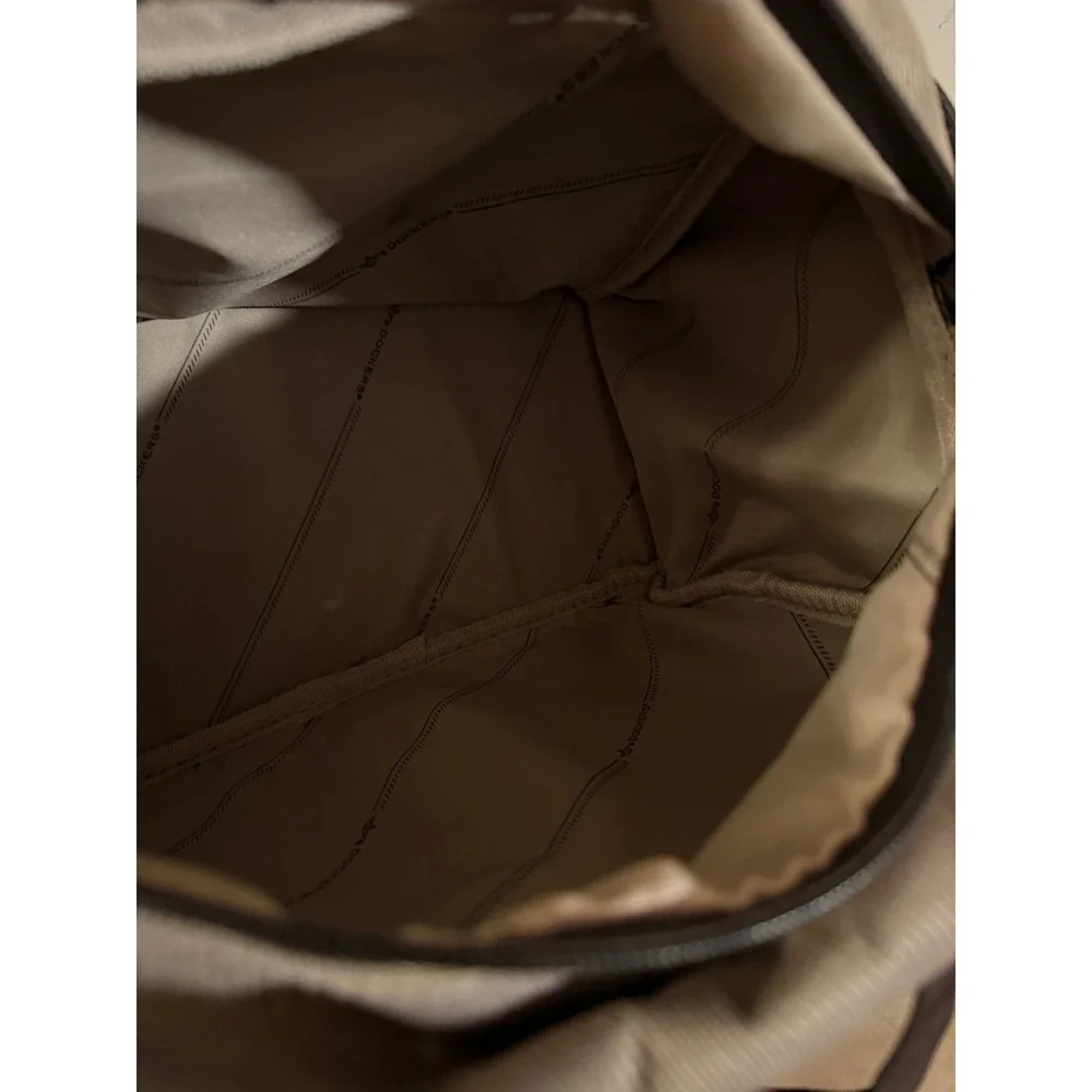 Dockers Travel Duffel Bag Tan Brown Striped Weekend Carry On‎ Gym Bag